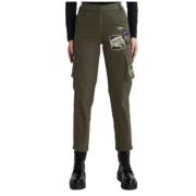 Aeronautica Militare Cargo Byxor i Regular Fit Green, Dam