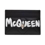 Alexander McQueen Läderkorthållare Black, Dam