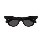 Alexander McQueen Am0381S Vintage Cat-Eye Acetat Solglasögon Black, Da...