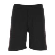 Alexander McQueen Svarta Bomull Bermuda Shorts Black, Herr