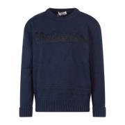 Alexander McQueen Blå Herrtröja Ss23 Blue, Herr