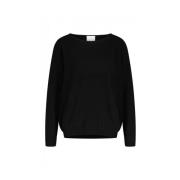 Allude Stilfull Ull-Kashmir Mix Pullover Black, Dam