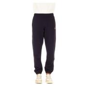 C.p. Company Blå Bomulls Sweatpants med Elastisk Midja och Benslut Blu...