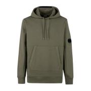 C.p. Company Diagonal Raised Fleece Hoodie Green, Herr