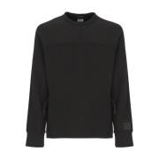 C.p. Company Svart bomullsweatshirt med sidofickor med dragkedja Black...