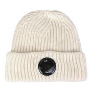 C.p. Company Fin Merino Lens Beanie White, Herr