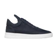 Filling Pieces Låg Top Ripple Nubuck Sneakers Blue, Herr