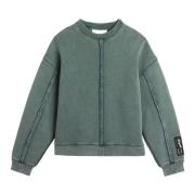 Axel Arigato Sliten Crew-Neck Sweatshirt Green, Herr