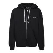 Axel Arigato Svart Zip-through Hoodie för Män Black, Herr