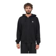 Adidas Originals Tröja med dragkedja, Trefoil Essentials Black, Herr