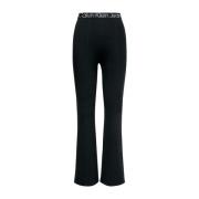 Calvin Klein Jeans Wide Trousers Black, Dam