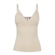 Gestuz Stilfull Ärmlös Cami Top Beige, Dam