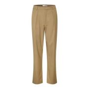 Gestuz Eleganta Straight Leg Byxor Brown, Dam