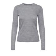 Gestuz Mysig Ull Långärmad T-shirt Gray, Dam