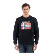 Napapijri Klassisk Crewneck Sweatshirt Black, Herr