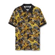Versace Jeans Couture Barock Logo Couture Polo Shirt Black, Herr