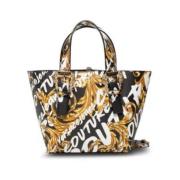 Versace Jeans Couture Elegant Handväska med Logo Brush Couture Print M...