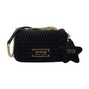 Versace Jeans Couture Svart Crossbody Väska för Damer Black, Dam