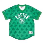 Mitchell & Ness Jerseyba Wordmark Mesh V-hals Boscel Green, Herr