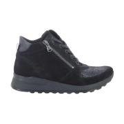 Waldläufer Svarta Hiroko Snygga Sneakers Black, Dam