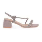 Alma EN Pena High Heel Sandals Beige, Dam