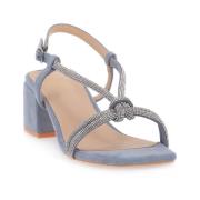 Alma EN Pena Denim High Heel Sandaler Blue, Dam