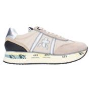 Premiata Beiga Sneakers i Mocka och Tyg Beige, Dam