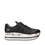 Premiata Svarta Läder Sneakers Beth 6012 - Storlek 36 Black, Dam