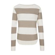 Juvia T -tröja 820 16 009 ränder Beige, Dam