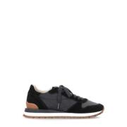 Brunello Cucinelli Stiliga Sneakers i Mocka och Tekniskt Tyg Black, Da...