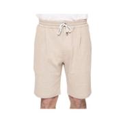 Brunello Cucinelli Beige Bermuda Shorts med avslappnad passform Beige,...