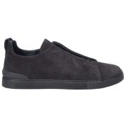 Ermenegildo Zegna Låg Top Triple Stitch Sneakers Blue, Herr