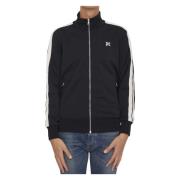 Palm Angels Svart track jacket med kontrastband Black, Herr