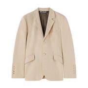 Palm Angels Beige Retro Blazer Beige, Herr