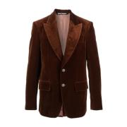 Palm Angels Sammet Blazer Brown, Herr