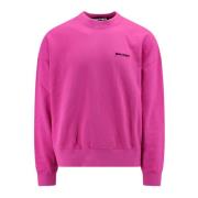 Palm Angels Oversize Sweatshirt i Rosa, Tillverkad i Italien Pink, Her...