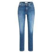 Cambio Bekväma Blå Denim Skinny Jeans Blue, Dam