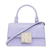 Tory Burch Läder axelväska Purple, Dam