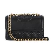 Tory Burch Small Fleming Bag Black, Dam