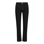 MOS MOSH Svarta Slim-Fit Jeans Byxor Black, Dam