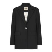 MOS Mosh Avslappnad Passform Svart Blazer Black, Dam