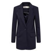 InWear Elegant Lång Blazer Blue, Dam