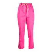 Patrizia Pepe Essential Cropped Byxor Pink, Dam