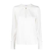 Patrizia Pepe Elegant Vit Blus White, Dam