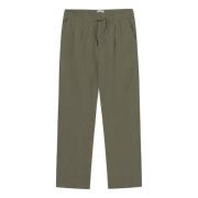 Knowledge Cotton Apparel Straight Trousers Green, Herr
