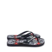 Philipp Plein Flip Flops Sliders Black, Dam