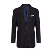 Kiton Lyxig Cashmere Blend Jacka Blue, Herr