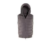 Moorer Eiderdown Vadderad Gilet med Stickade Detaljer Green, Herr