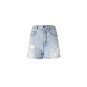 Ermanno Scervino Stiliga Blå Denim Shorts Blue, Dam