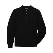 Brooks Brothers Merinoullpolo skjorta Black, Herr